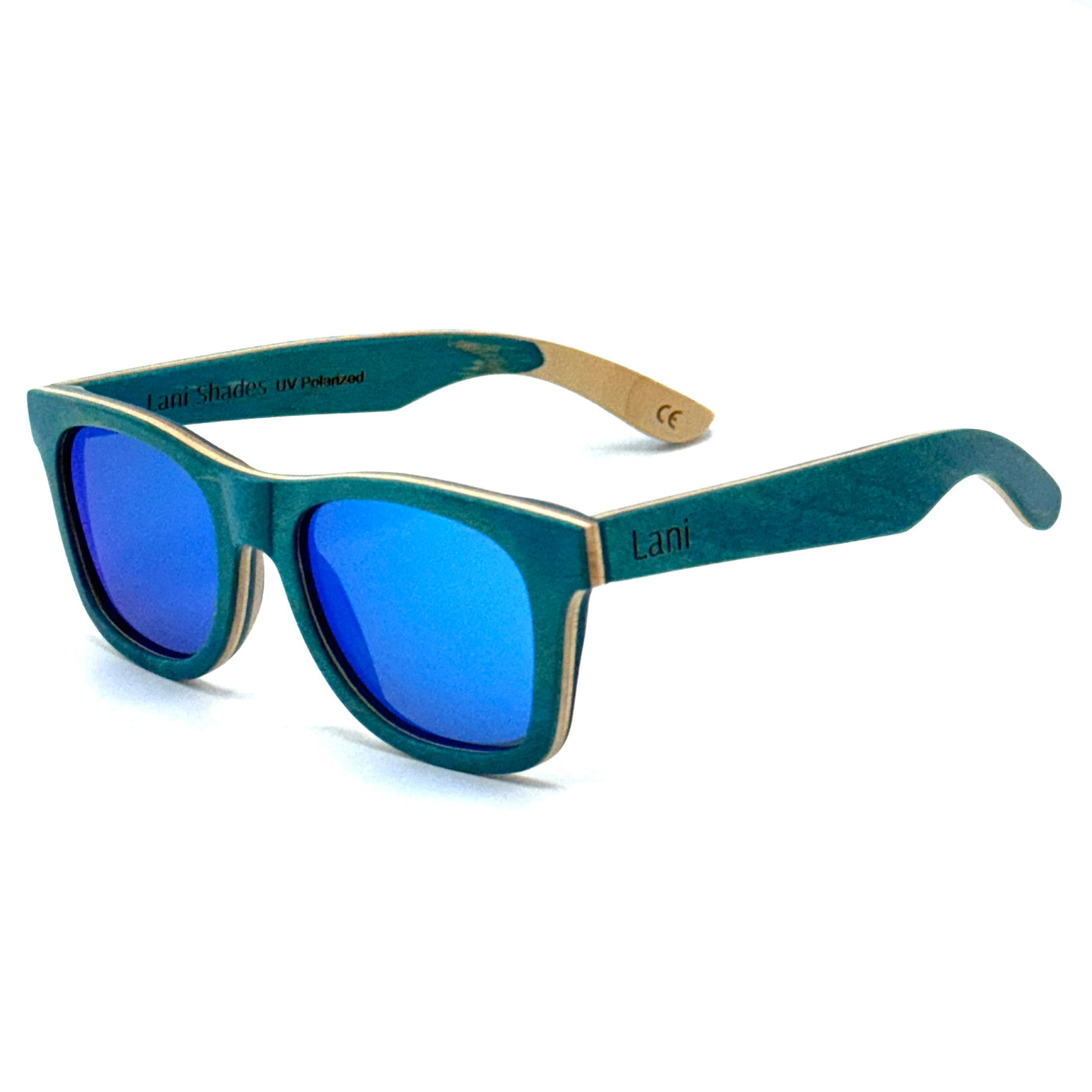 Lanikai Nalu polarized skateboard wood sunglasses | Lani Shades Hawaii