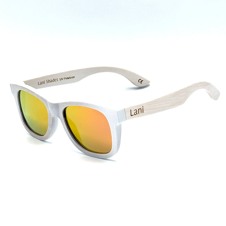 Premium Quality White Bamboo Polarized Floating Sunglasses | Lani