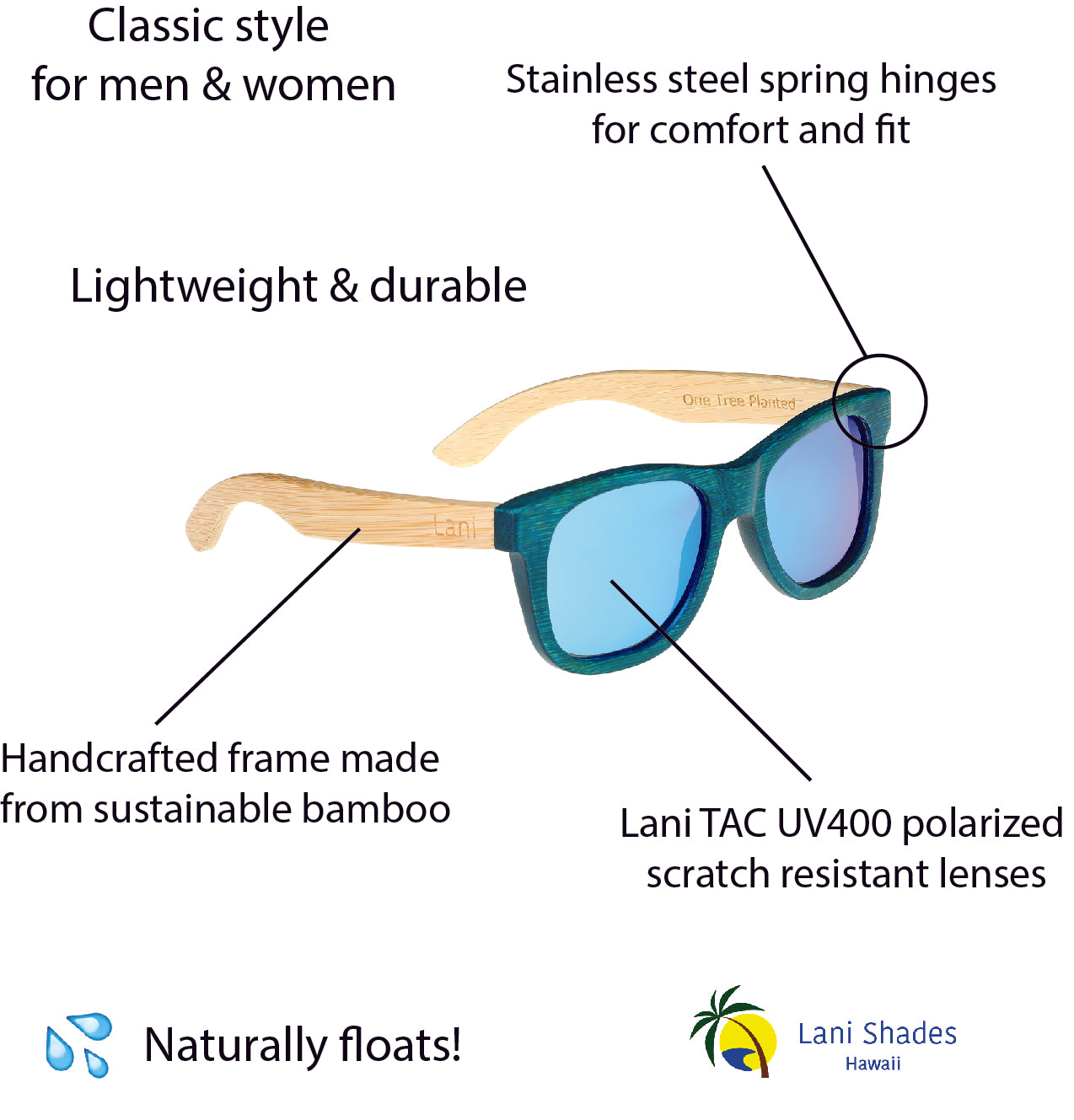 Buy Davsolly Floating Handmade Bamboo Sun Glasses with Polarized Lens  Engraved Brown Bambu Sunglasses for Men Women, Brown/Bamboo, Large at  Amazon.in