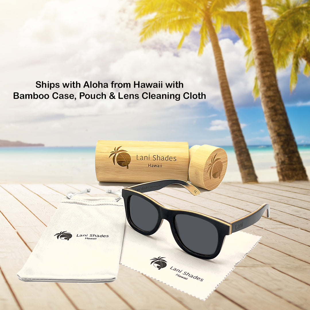 New Skateboard Wood Sunglasses Lanikai Iwa | Lani Shades Hawaii